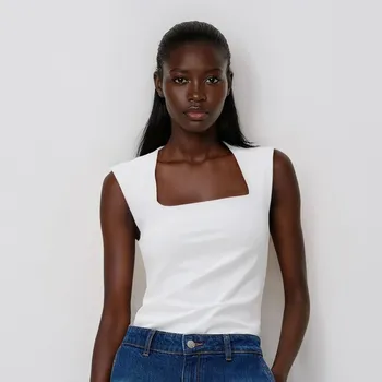 Dámské tričko Reserved - Hladký top - bílá - 065HT-00X - 065HT-00X-M