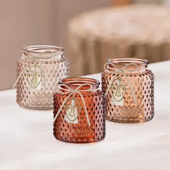 Svícen Gilde Skleněné svícny Cara s přívěskem, 9,5 cm, sada 3 ks 479706