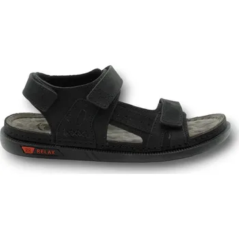 Pánské sandále Pánské zdravotní sandály Mediline kožené černé M11 - 43