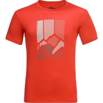 Pánské tílko Jack Wolfskin Pánské funkční tričko Peak Graphic T M M, strong red