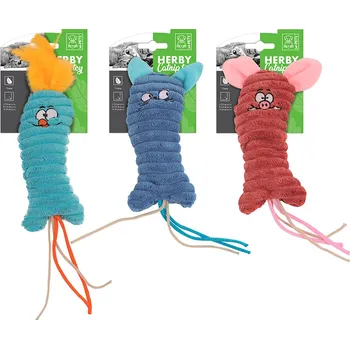 Hračka pro kočku M-Pets Herby plyšová hračka s catnipem (mix barev)