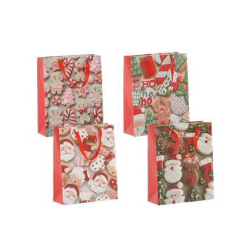 Dárková taška marka niezdefiniowana DÁRKOVÁ TAŠKA VÁNOČNÍ "XMAS" 18 x 24 x 8 CM bal=12ks *0566