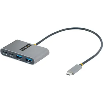 StarTech.com 4-Port USB-C Hub with 100W Power Delivery Pass-Through Charging, 2x USB-A + 2x USB-C, 5Gbps, USBC Hub w/ 1ft (30cm) Long Cable, Portable Laptop USB Type-C to USB-A/C Hub - USB 3.0 Expansion Hub (5G2A2CPDB-USB-C-HUB) - rozbočovač - 4 porty