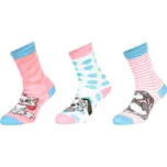 Erve Dětské ponožky Disney Animals - Fialové/Růžové Barva: Růžová, Velikost: 27-30