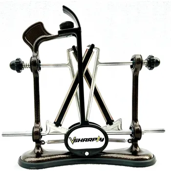 V-Sharp A4 BRONZE diamantový ostřič nožů DÁREK NŮŽ+FIX (Ostřič nožů V-Sharp A4 odstín bronz. Volitelně nastavitelné úhly 15, 20, 25 a 30 stupňů. Přírodní diamant a nastavitelný přítlak pružin. Odolná kovová konstrukce.)