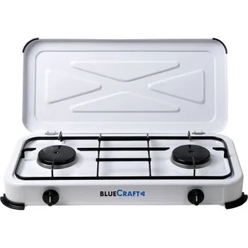 Turistický vařič Bluecraft 310/692 kempingový vařič se 2 hořáky bez pojistky bílý