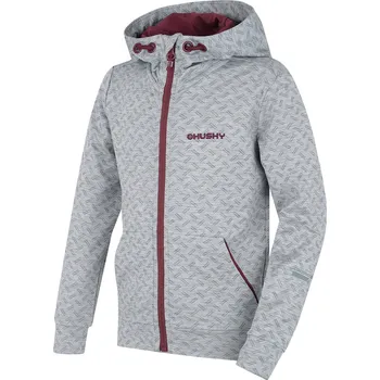 Pánská mikina Husky Dětská mikina s kapucí Alony K 122-128, sv. šedá