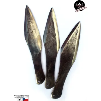 Bojový sport Chladné Zbraně Masivní velké vrhací nože "GIANT STRIKE - 3 ks" kované