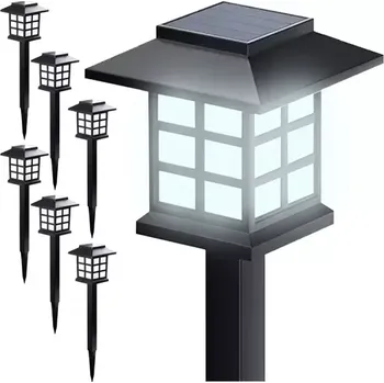 Louč Solární zahradní lampy – lucerny 6 kusů v sadě