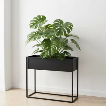 Květináč Kovový květináč Jasmine černá RAL 9005