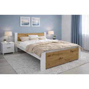 Postel Postel Irma 180x200 cm Dub Artisan/ bílá + rošt ZDARMA