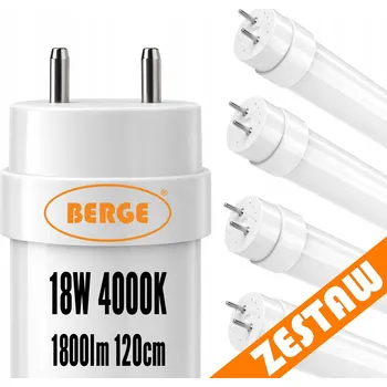 LED trubice 4x LED trubice 18W T8 120cm 1800lm 4000K neutrální bílá