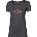 Progress Vinka Mountains šedý melír dámské triko krátký rukáv merino vlna - XL