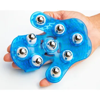 3Pagen Masážní rukavice s kovovými kuličkami na uvolnění svalů 493643