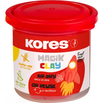 Lehká modelovací hmota Kores Magik Clay 40g, červená