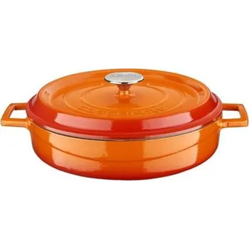 Hrnec LAVA Metal Kastrol litinový kulatý oranžový 28 cm