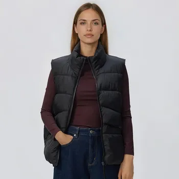 Dámský kabát Reserved - Prošívaná vesta - černý - 534IA-99X - 534IA-99X-XL