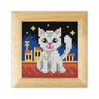 Set školních potřeb Haft z ramką. Moje pierwsze wyszywanie - Kotek