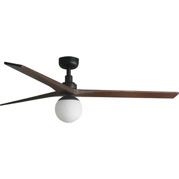 KLIM L stropní ventilátor, černá/ořech DC E27 - FARO