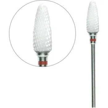 Bruska na nehty Fréza keramická červená kužel střední