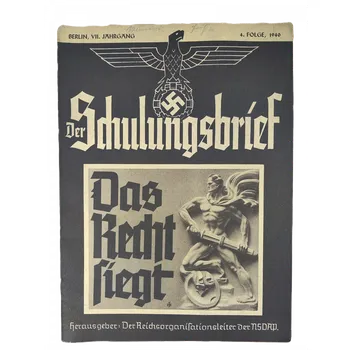 Knihovna Časopis DER SCHULUNGSBRIEF 1940 č.19 - 4. FOLGE (Německý válečný časopis - originál)