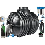 Nádrž na dešťovou vodu Atlantis 7000 - sestava se systémem pro dům a zahradu - bez dopouštění