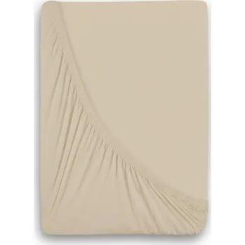 Prostěradlo Kvalitex Luxusní bavlněné JERSEY prostěradlo s lycrou 90x200 cm - světle béžová