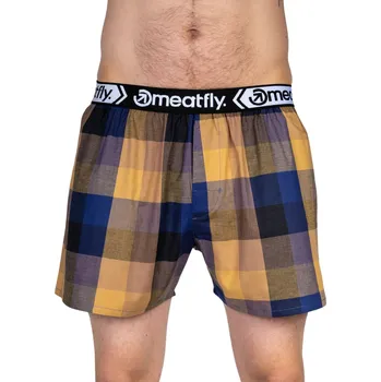 Pánské spodní prádlo Meatfly pánské boxerky Gigi Double Pack Brown / Blue | Hnědá | Velikost M