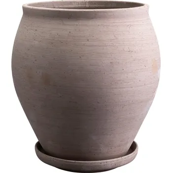 Květináč Bergs Potter, Květináč s miskou Delphi, 20 cm, šedý - Formadore