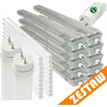 Zářivkové svítidlo 10x Hermetické svítidlo 2x150cm + LED trubice 48W 3600lm 6500K IP65