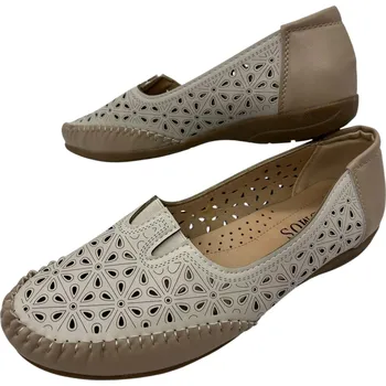 Dámské mokasíny Cosmos Dámské béžové nadměrné mokasíny 01 Barva: Béžová, Velikost: 43