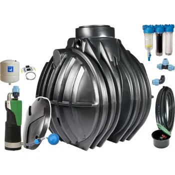 nádrž Nádrž na dešťovou vodu Atlantis 5300 - sestava se systémem pro dům a zahradu - bez dopouštění