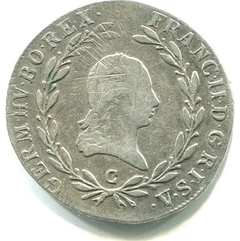 František II. 20 Kreuzer 1802/C. Praha. Ag.