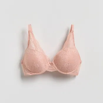 Podprsenka Reserved - Krajková push-up podprsenka - pudrově růžová - 728HQ-39X - 728HQ-39X-85C