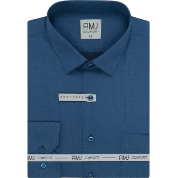 Pánská košile Pánská košile AMJ Slim fit modrá VDSB1388 velikost: 45, délka rukávu: dlouhý rukáv