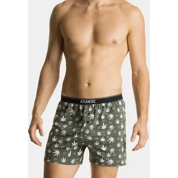 ATLANTIC 2MBX-038 Boxerky bavlna 2 kusy černé/khaki M