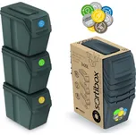 Sada segregačních košů Sortibox 3x20L ISWB20S3-405U - šedá