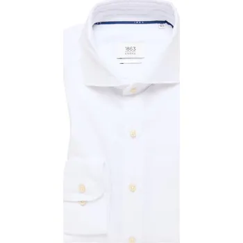 Lněná košile Eterna Slim bílá velikost: 40, délka rukávu: dlouhý rukáv