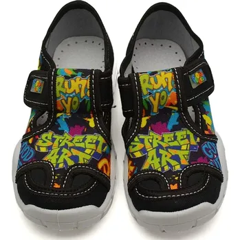 Chlapecké bačkory PeOn MI 018 GR Street Art 34