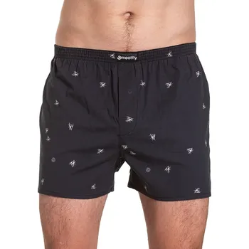 Pánské spodní prádlo Meatfly pánské trenýrky Agostino Double Pack I - Flies | Černá | Velikost M