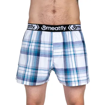 Pánské spodní prádlo Meatfly pánské boxerky Gigi Double Pack White Red / Blue | Bílá | Velikost M