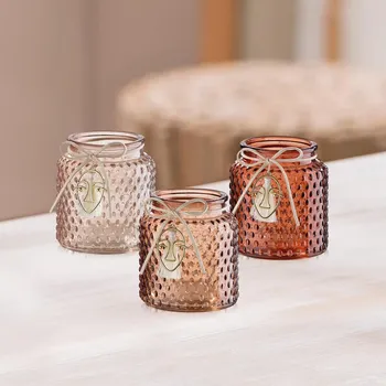 Svícen Gilde Skleněné svícny Cara s přívěskem, 11 cm, sada 3 ks 479426