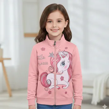 Dívčí oblečení DÍVČÍ MIKINA růžová Kugo SM3535