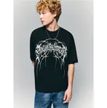 Tričko s potiskem - L - House - černá - 874IY-99X