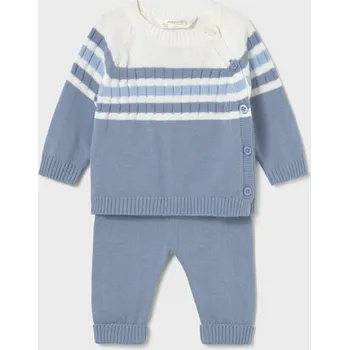 Kojenecké oblečení Mayoral kojenecká pletená souprava 1505 modrá Rozměr: 2 - 4 měsíce, 65 cm