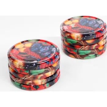 Sklenice Haushalt international Víčka na sklenice s dekorem ovoce, 82 mm, sada 10 ks 484137