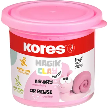 Lehká modelovací hmota Kores Magik Clay Pastel 40g, pastelová růžová
