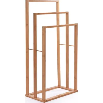 Věšák GoEco Bambusový stojan na ručníky a oblečení 82 cm