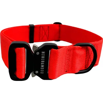 Huhubamboo obojek popruhový červený | 4x43-74 cm