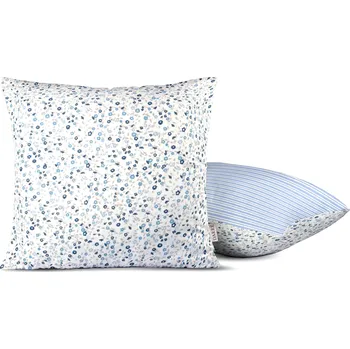 Povlečení DARRÉ Bavlněný povlak na polštář Borghese modrý s pruhem Velikost: 70 x 90